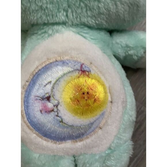 CARE BEARS GREEN BEDTIME BEAR MOON STAR STUFFED ANIMAL PLUSH TOY 1983 13” - Picture 4 of 12
